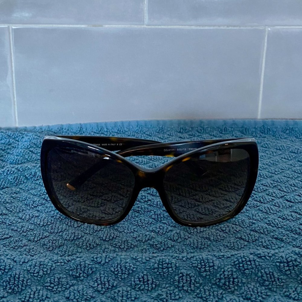 Dolce & Gabbana brown tortoise shell framed sunglasses